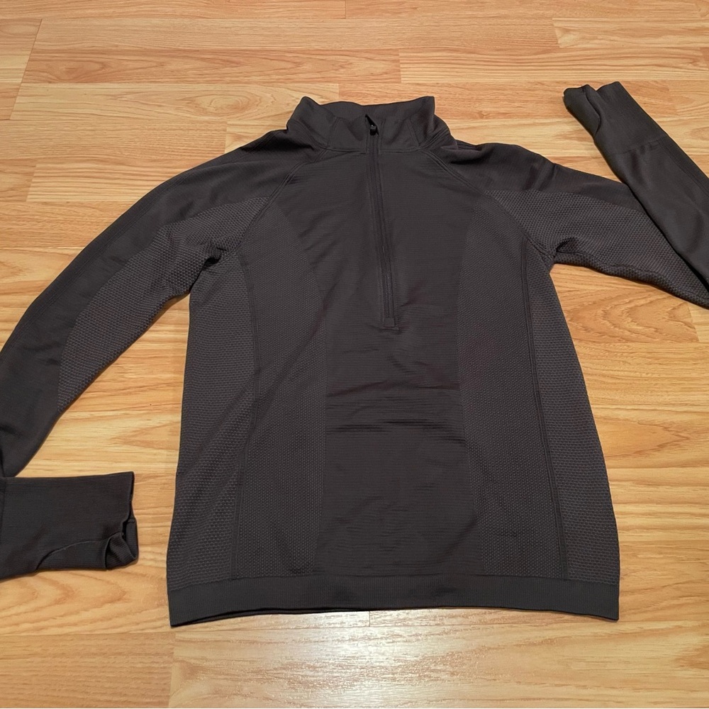 Lululemon Athletica Charcoal Quarter-Zip Pullover